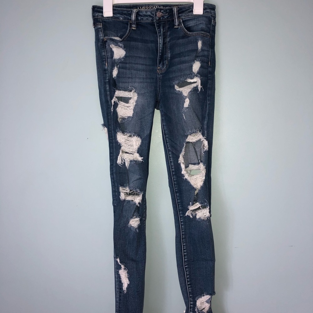 Distressed American Eagle Skinny Jeans